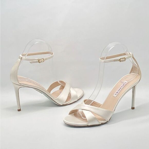 Aquazzura So Divine 85MM Satin Sandals size 37.5 - Picture 9 of 13